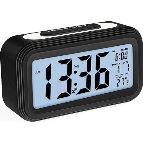 Réveil Digital Alarme Horloge, Numérique Réveil électronique Affichage de la Date, Alimenté par Batterie (1/5)