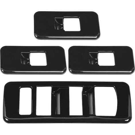 4 pièces Panneau de Commande de Vitre Piano Noir Compatible Land Rover Discovery 5 2017-2020 (1/5)