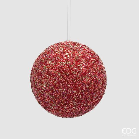 EDG Addobbo Palla Spark Rosso D 11,5 cm