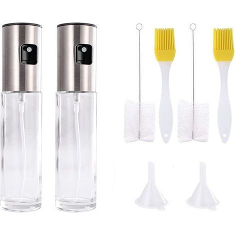 Spray de aceite de cocina (2 unidades): botella de 100 ml de aceite de oliva y vinagre, para barbacoa, ensaladas y cocina. (1/5)