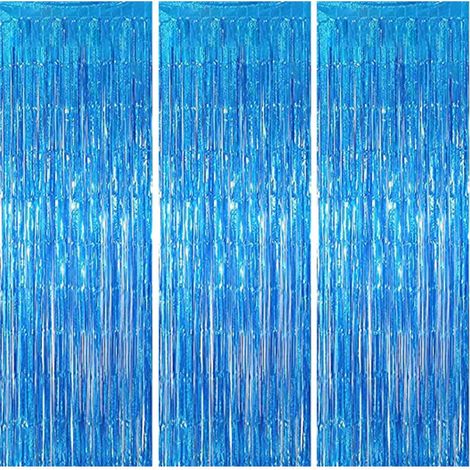 Festlicher Fransen-Vorhang – Glänzender Metallic-Fotohintergrund – Eventdekoration für Hochzeiten, Geburtstage, Weihnachten – 3-teilig, 100 x 200 cm (1/5)