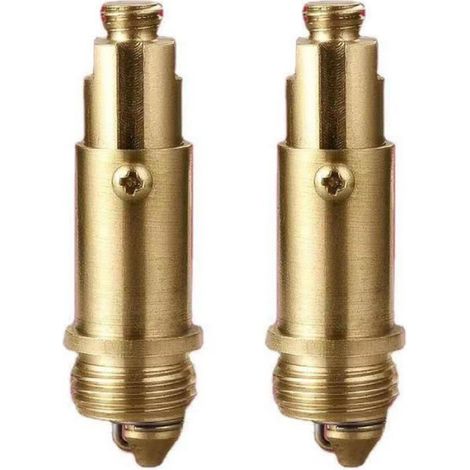 Bonde À Ressort - Laiton - Diamètre 8 mm - Longueur Rétractable 10,5 mm - Pour Lavabo Et Baignoire Pop Up Click Clack - Lot De 2 (1/4)