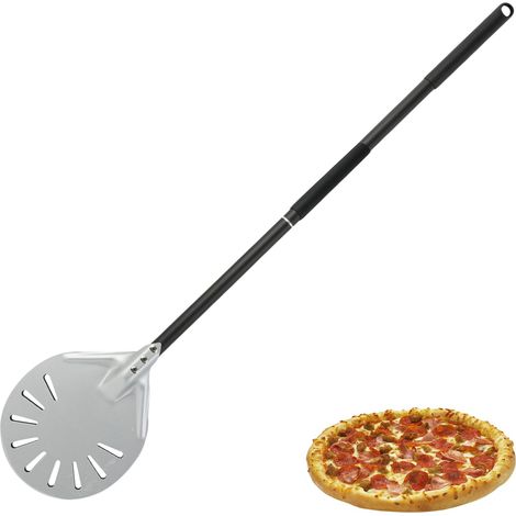 Pelle à Pizza: Pelle Pizza Perforée 6 Pouces avec Poignée Amovible Pelle a Tarte Spatule Pizza 80 cm, Résistant Aux Hautes Températures pour La Cuisson De Pizzas Maison Pains (1/5)