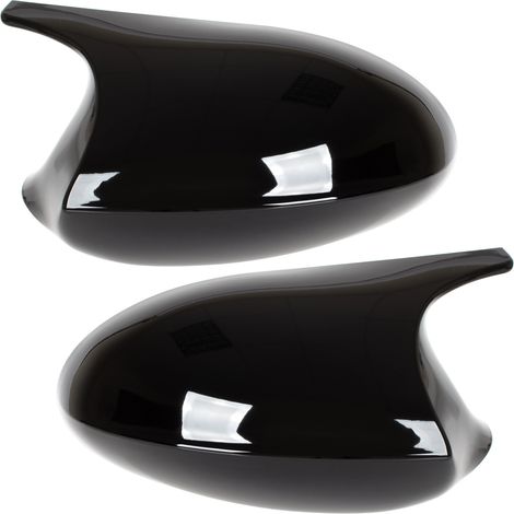 Coque de rétroviseur gauche et droite noire brillante pour BMW E81, E82, E87, E88 (04-08), lot de 2 pièces