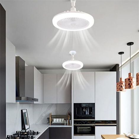 Ventilateur de plafond avec éclairage 30 W, télécommande, tête oscillante, douille E27 et 3 vitesses. (1/5)
