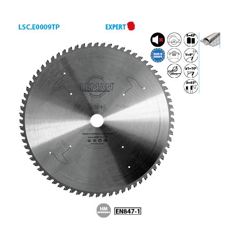 Leman - Lame Carbure Micro-Grain 355x25,4 Ep2,2 84z Speciale Inox (1/2)