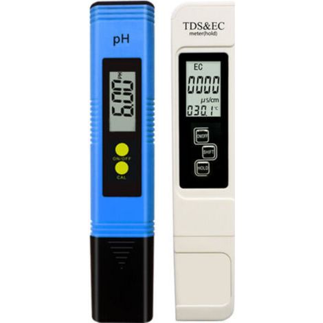 Ph Meter Ph Tds et Ec Testeur de température Bio 5 en 1 Testeur de qualité de l’eau avec écran LCD, testeur numérique de qualité de (1/5)