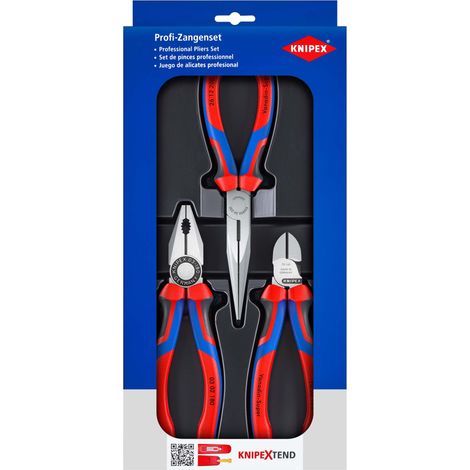 KNIPEX 00 20 11 Les essentiels 1 x 03 02 180, 1 x 26 12 200, 1 x 70 02 160