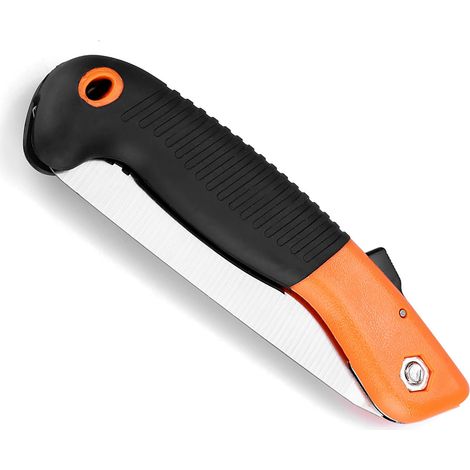 Scie d'élagage manuelle portable et pliable avec poignée antidérapante - Outil de taille d'arbres pour le jardinage extérieur (1/5)