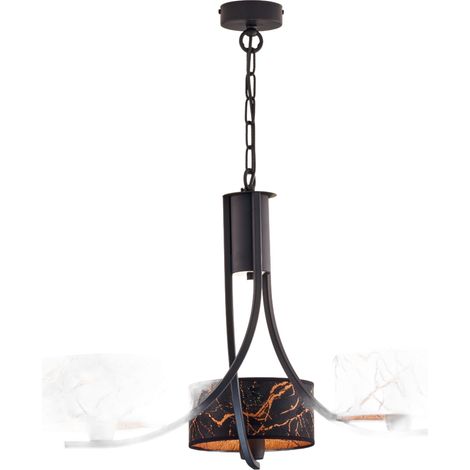 Lampada a sospensione nera rame 3xE27 Arthur Jupiter (1/5)