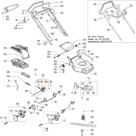 Polea cortacésped modelos G44TB G44TK ORIGINAL EMAK 66071084R