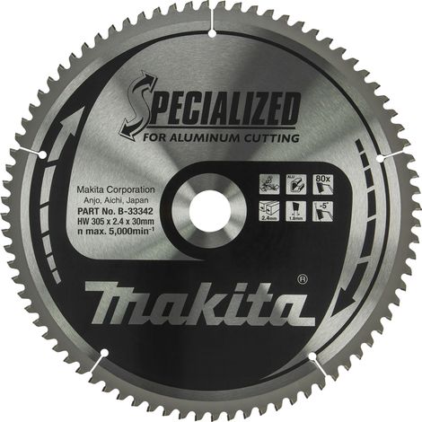 MAKITA B-33342 Specialized for Aluminum 305mm x 30mm x 80T