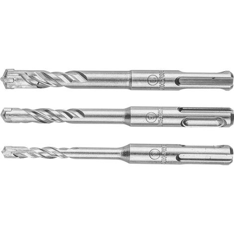 Set di punte per trapano per calcestruzzo SDS Plus, quattro, set da 3 - 6, 8, 10 x 110 mm