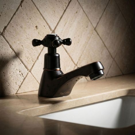 PaulGurkes Robinet d'eau froide Nostalgie Noir Retro