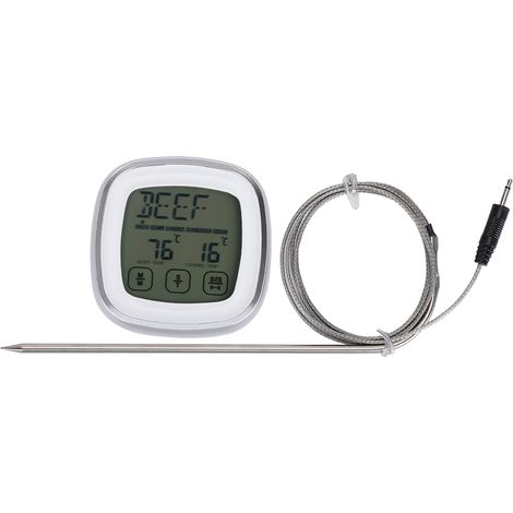 Thermomètre alimentaire sans fil numérique tactile avec minuterie alarme pour sucre confiserie barbecue (1/5)
