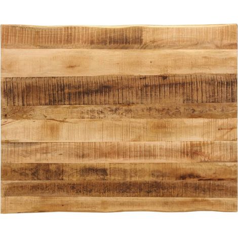Tischplatte mit Baumkante 110x80x2,5 cm Raues Mango Massivholz