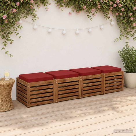 vidaXL Cojines de Asiento de 4 Piezas VUGHT 4 pcs 100% Poliéster (1/5)