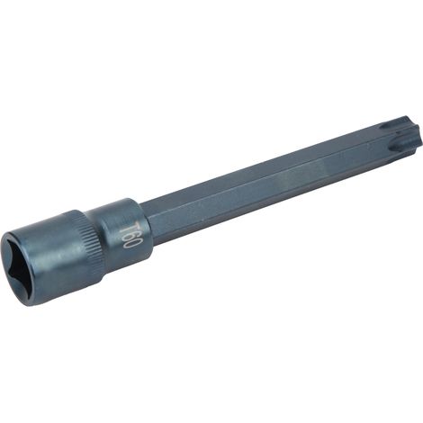 Embout de douille Star S2 en acier allié, clé électrique rapide, outil de quincaillerie, bleui sous blister 1/2X150XT60