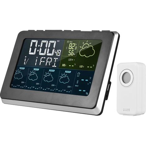 Intelligente Wetterstation mit WLAN-LCD-Bildschirm, App-Steuerung, digitalem Innen-/Außenthermometer und Hygrometer