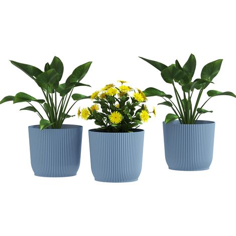 Set of Three Ф22cm Planters  Blue (1/5)