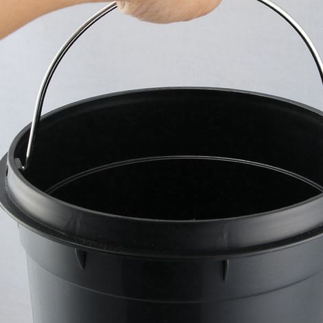 Abfalleimer aus Edelstahl, leise, ergonomisch, für Küche, Schlafzimmer und Wohnzimmer, mit rutschfester Fußstütze, 5 l (1/5)