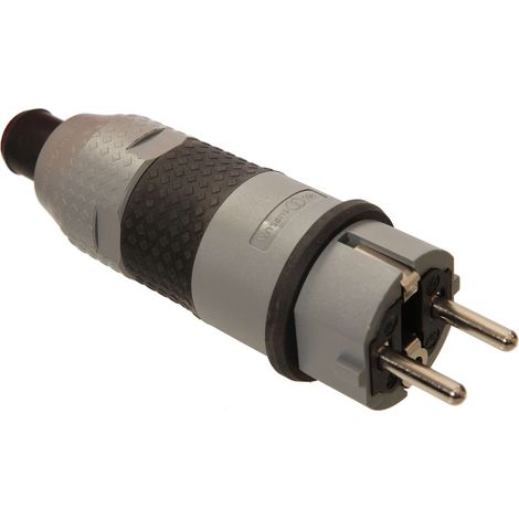 SCHUKOultra Pro Stecker grau/schwarz Leitung max. 3x2,5mm² IP54