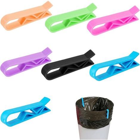 Clip Fermeture poubelle Supports de pince à clip en plastique pour poubelle de poubelle de cuisine Poubelle Clip Couleur Aléatoire- 20 pièces (1/5)