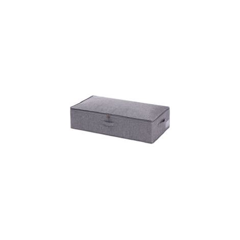 Boîte de rangement pliable sous le lit, couleur gris clair, grande capacité, dimensions 95 x 48 x 17 cm (1/5)