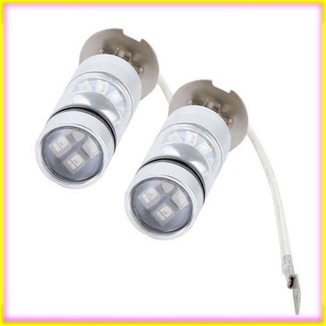 keenso Phare à LED 100W LED Ampoules Phares de Brouillard Voiture Conduite Lumière Bleu 2x H3 6000K auto eclairage (1/5)