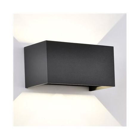 Mantra Aplique LED exterior rectangular DAVOS gris oscuro, 4x6W 24W 2700K dimmable 2200Lm, IP54 (1/3)