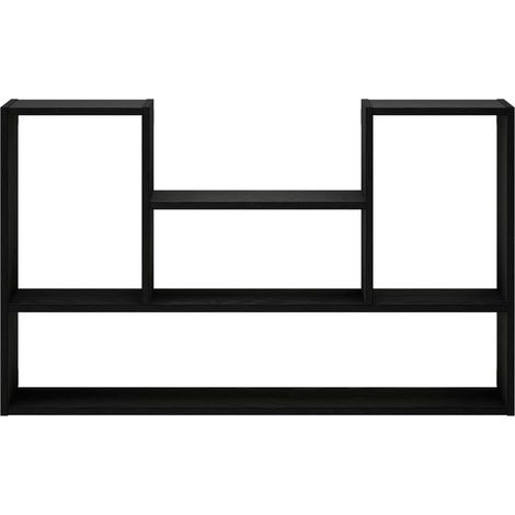 vidaXL Estante de pared Negro 100 x 17 x 60 cm Madera de ingeniería (1/2)