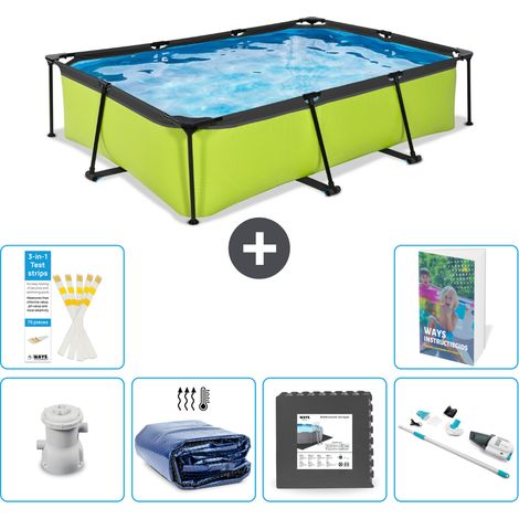 Exit Pool Rechteckig - 300x200x65 cm - 7-teilig S315