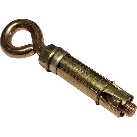 Concrete Ground Anchor Eye Bolts - M8 X 60MM - Pack of 1 (Threaded Shield Expansion Plug Masonry Cement)