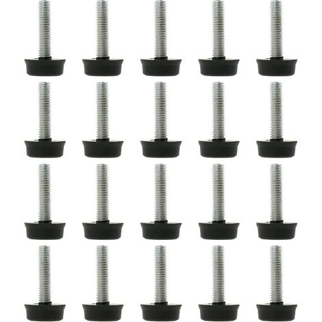 M6 x 24 x 18mm Adjustable Leveling Feet 20Pcs Furniture Floor Protection Table Legs Desk Legs (1/5)