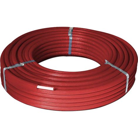 TUBO MULTISTRATO RIVESTITO PEXB/AL/PEXB Ø 16 x 2 - rotolo 50 metri - ROSSO - SESTA