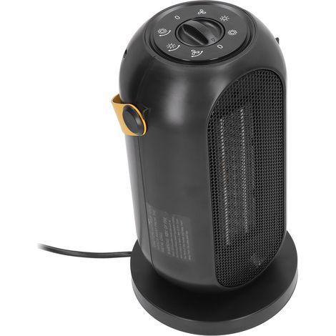 Chauffage soufflant électrique oscillant avec poignée en cuir PU, protection anti-basculement et anti-surchauffe, pour une utilisation au bureau et à domicile, prise européenne 220 V (1/5)