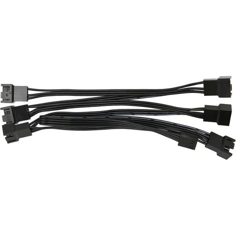 Lot de 2 câbles d'extension PWM professionnels à 4 broches pour ventilateur interne de carte mère PC. (1/5)