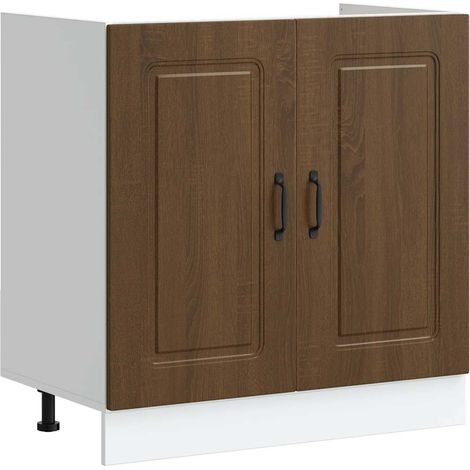 Mobile base lavello Kalmar Rovere Marrone 80x46x81,5 cm vidaXL (1/5)