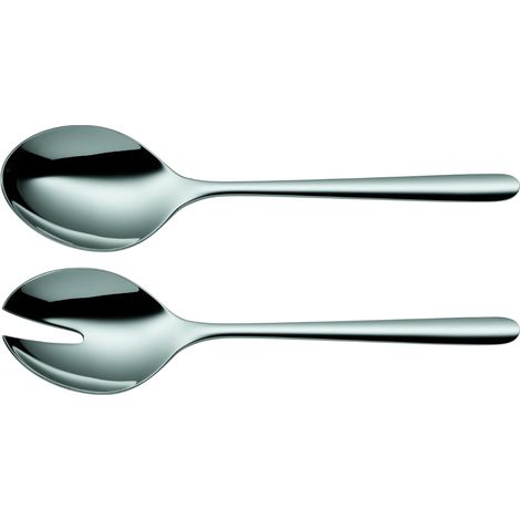 couverts à salade en acier inoxydable 24 cm, fourchette à salade, cuillère de service, en acier inoxydable poli, résistant aux rayures, va au lave-vaisselle (1/4)