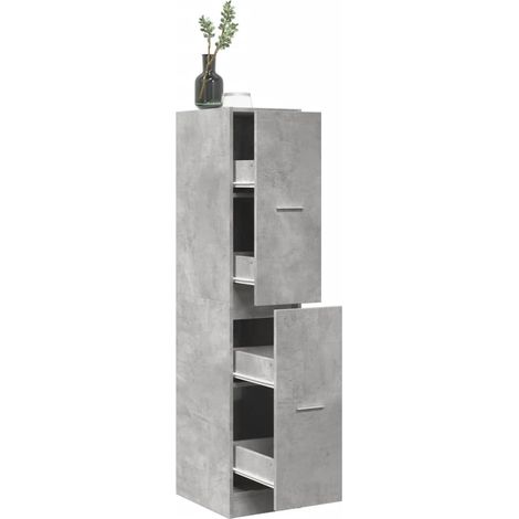 Apothekerschrank Betongrau 30x41x144,5 cm Holzwerkstoff