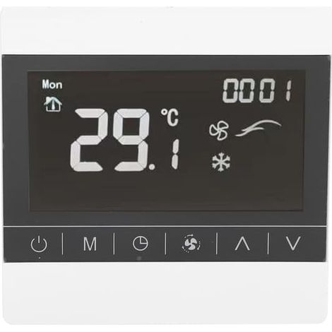 Thermostat de climatisation centrale à écran tactile, régulateur de température intelligent AC180-260V (1/5)