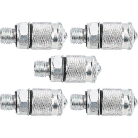 Adaptateur de Test Hydraulique 5 Pièces, Raccords de Connexion Filetés PT/PPT UNF 1/2 Pouce, Embouts de Mesure de Pression pour Vérins et Systèmes Hydrauliques (1/4)