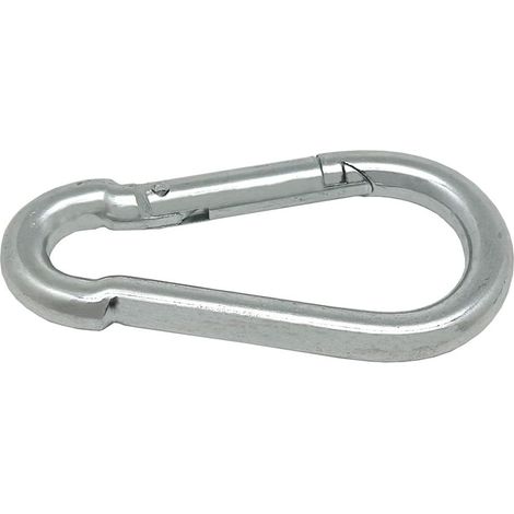 Feuerwehrkarabiner ohne Sicherung "MSQ01" 70x34x7mm aus verzinktem Stahl (2 Stück)