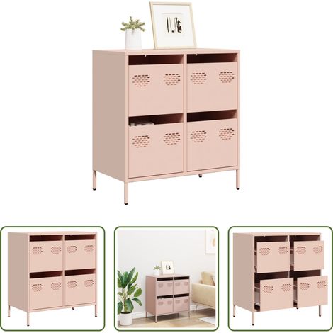 vidaXL Metallregal - Sideboard Rosa 68x39x73,5 cm Kaltgewalzter Stahl (1/5)