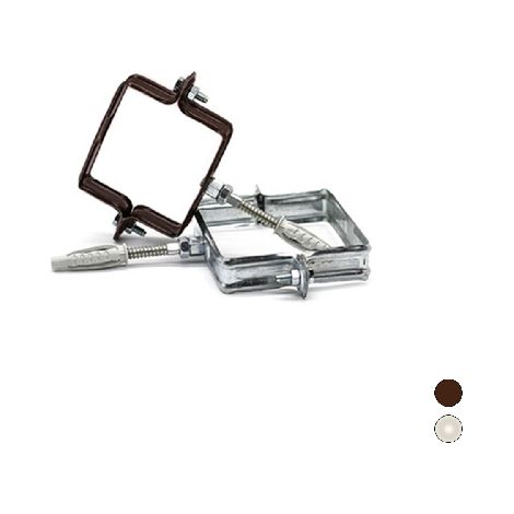 COLLARE PLUVIALE QUADRO- Diam. 80x80 mm  v. testa moro- DH- pezzi 1