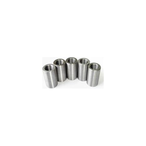 MANCHON FILETÉ M10  PACK 25  Manchon de raccordement femelle pour Tube acier Tige filetée Ecrou long rond