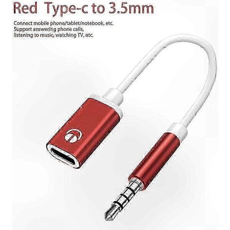 Adaptateur 3.5mm Mâle vers USB-C Femelle, Connecteur Rond Plat pour Appareils S5J7, Convertisseur Audio Compatible, Prise Jack Mini (1/5)