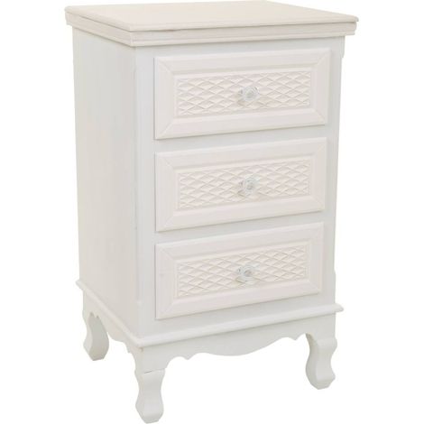 Mesita de madera blanca 41x33,5x68 (1/5)