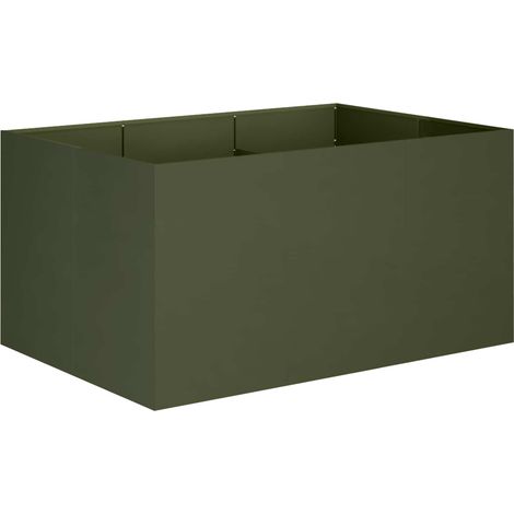 Cache-pot de jardin Vert olive 120 x 80 x 60 cm vidaXL