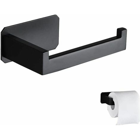 Dispenser di carta da tetto in acciaio inox Dispenser di carta da tetto originale a parete senza foratura Nero 3M Porta carta adesivo da tetto per decorazione Bagno WC Accessorio da cucina (1/5)